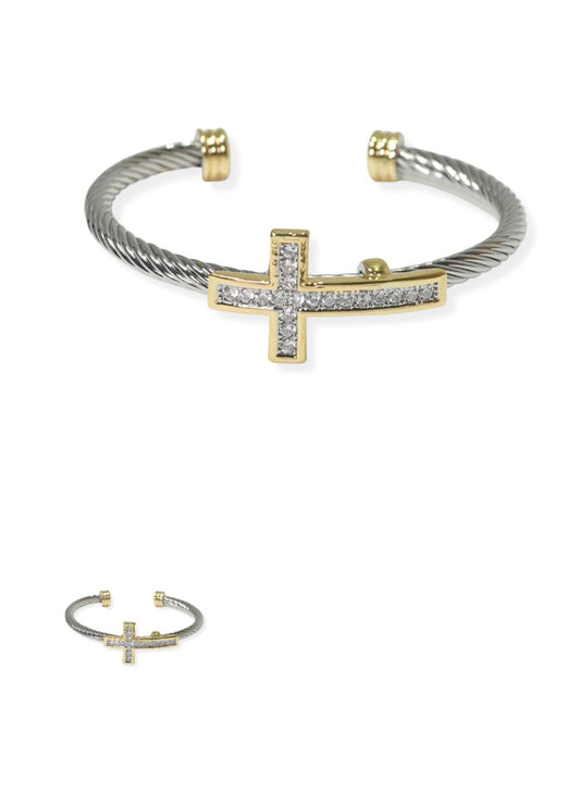 Cross Bangle Bracelets